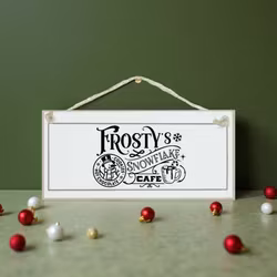 Crafty Clara Wooden Sign - "Frosty's Christmas Sign"