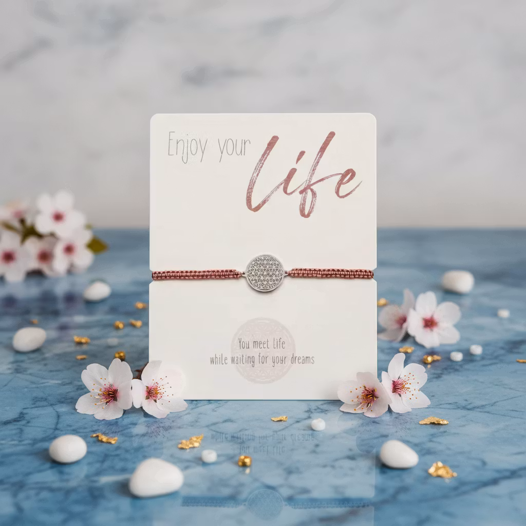 Crystals HCA Jewellery -  Enjoy Bracelet - Flower of Life - Pink