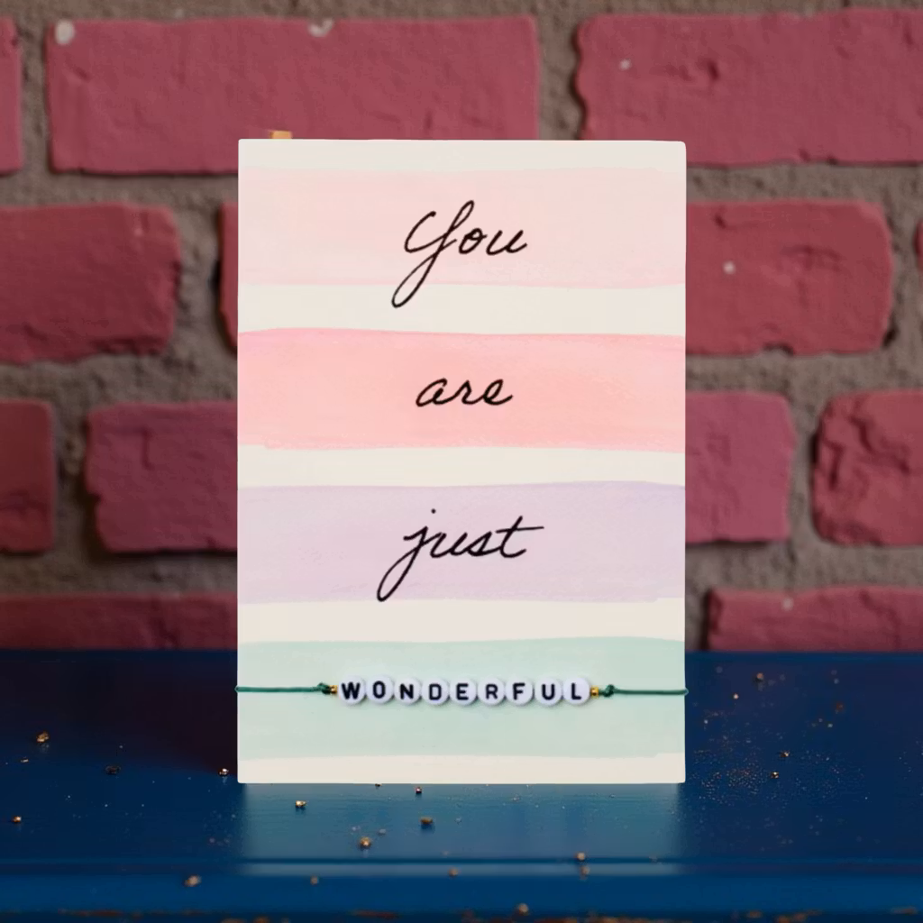 By Vivi: Bracelet Card - You are just Wonderful