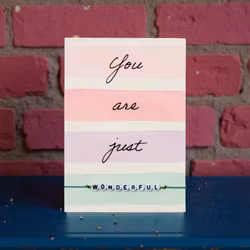 By Vivi: Bracelet Card - You are just Wonderful