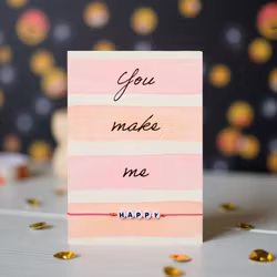 By Vivi: Bracelet Card - You make Me Happy