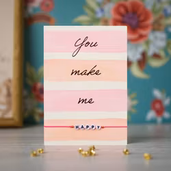 By Vivi: Bracelet Card - You make Me Happy