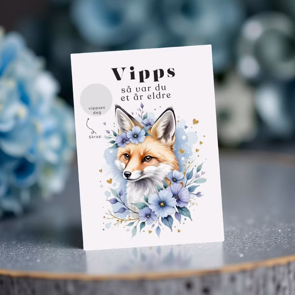 Vipps Bursdagskort - Fox