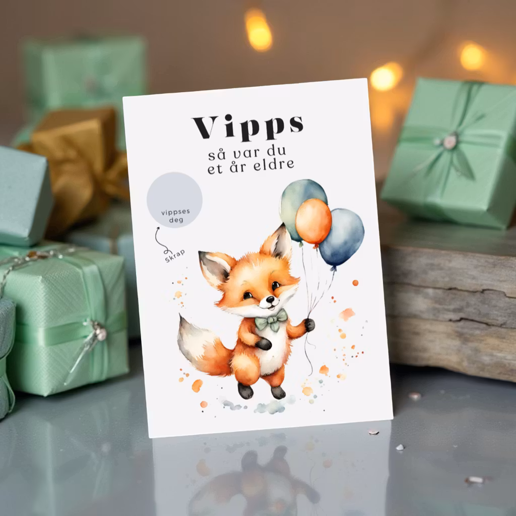 Vipps Bursdagskort - Fox