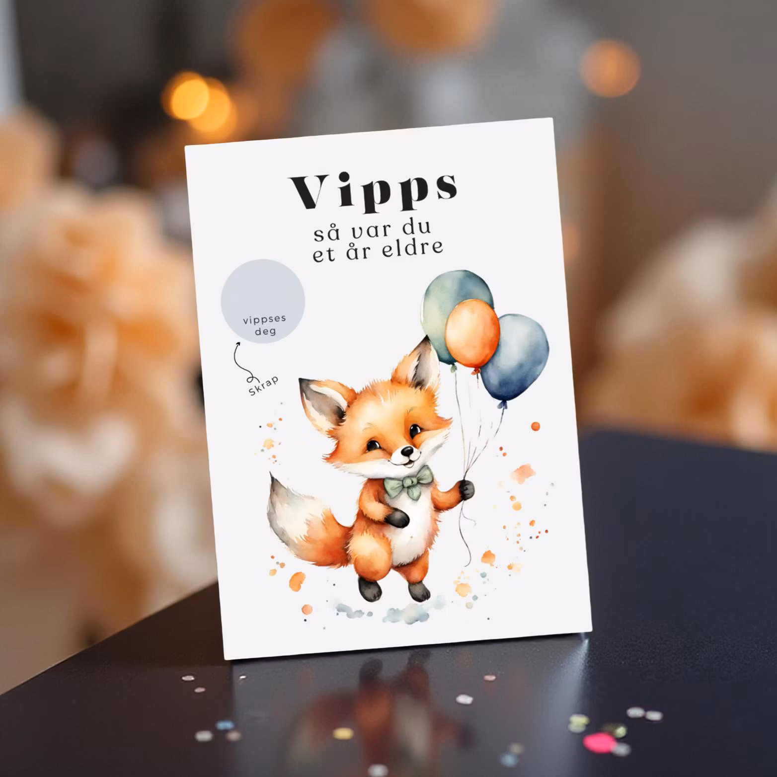 Vipps Bursdagskort - Fox