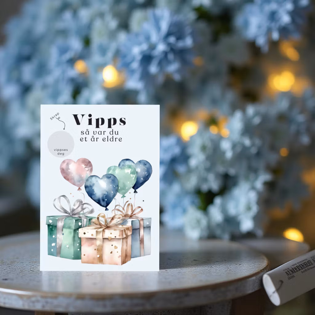 Vipps Bursdagskort - Hjerteballong