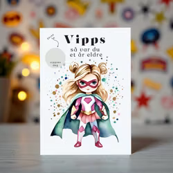 Vipps Bursdagskort - Super Hero Girl