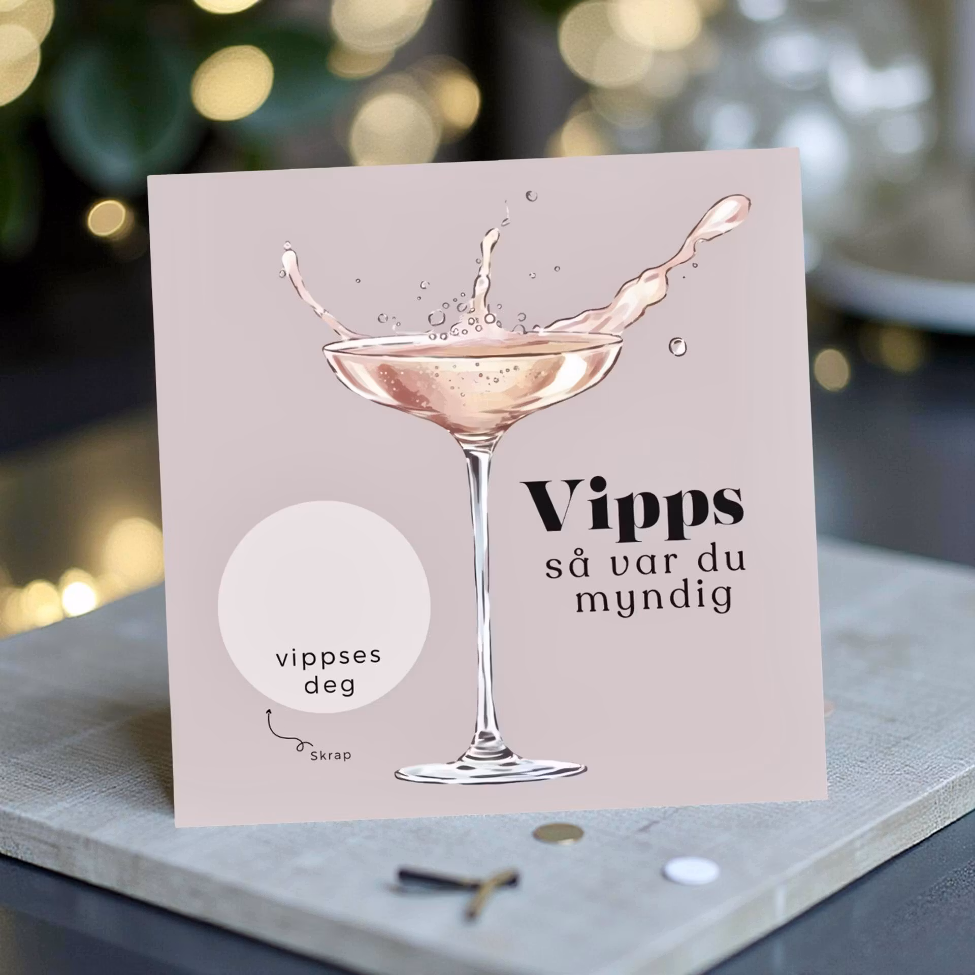 18 års Bursdagskort  - Vipps så var du myndig