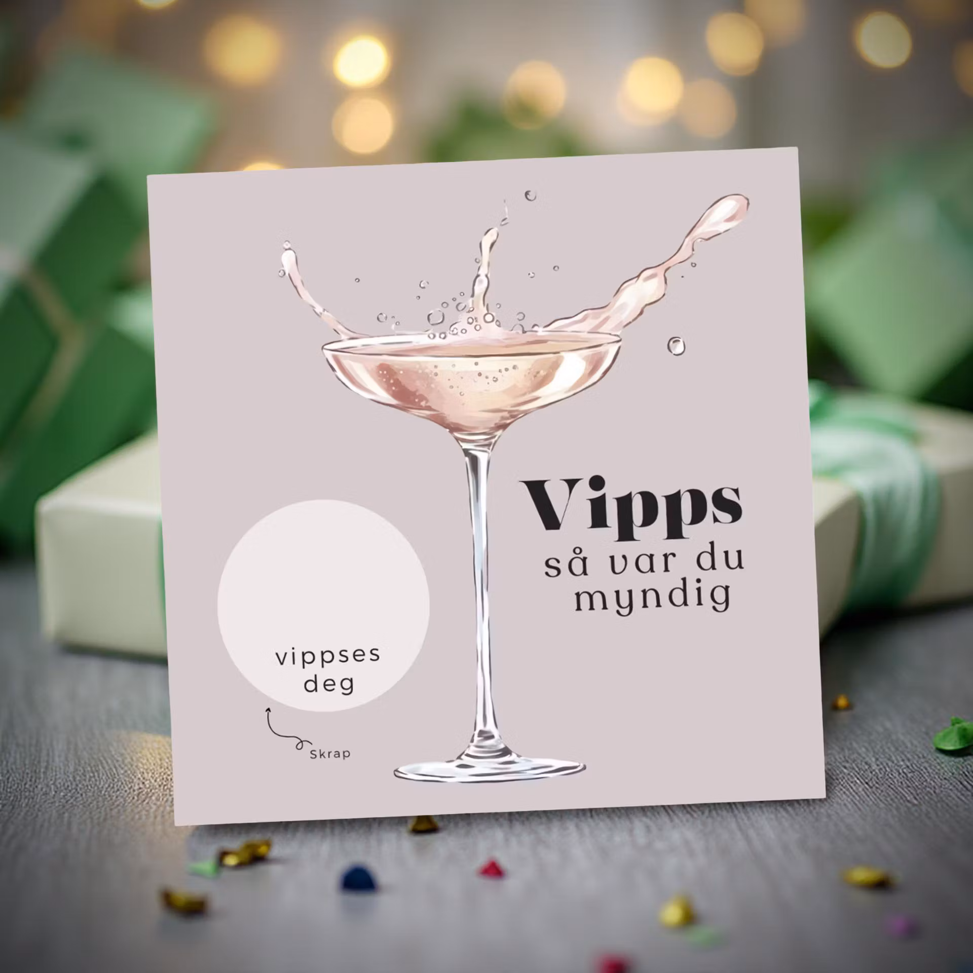 18 års Bursdagskort  - Vipps så var du myndig