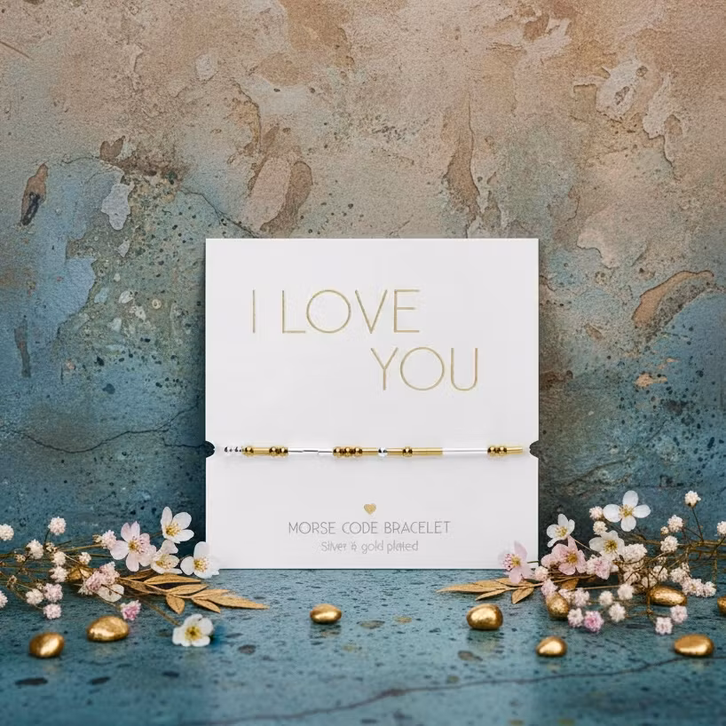 Crystals HCA Jewellery -  Morse Code Bracelet - "I Love You"