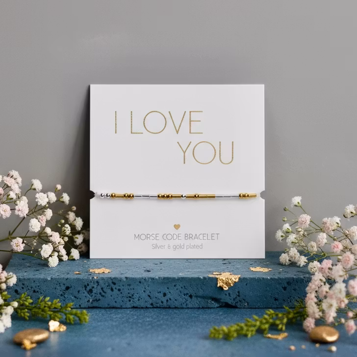 Crystals HCA Jewellery -  Morse Code Bracelet - "I Love You"