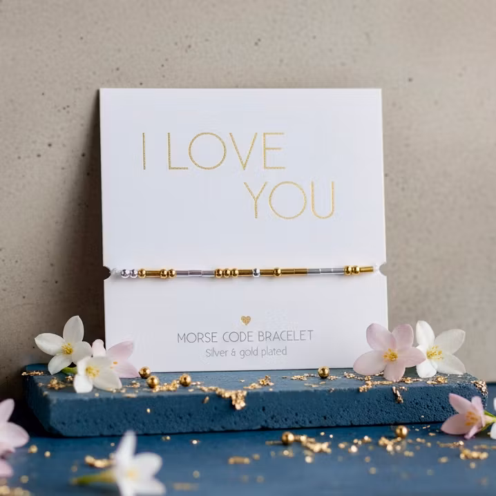 Crystals HCA Jewellery -  Morse Code Bracelet - "I Love You"