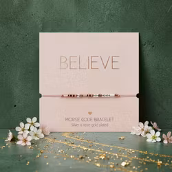 Crystals HCA Jewellery -  Morse Code Bracelet - "Believe"