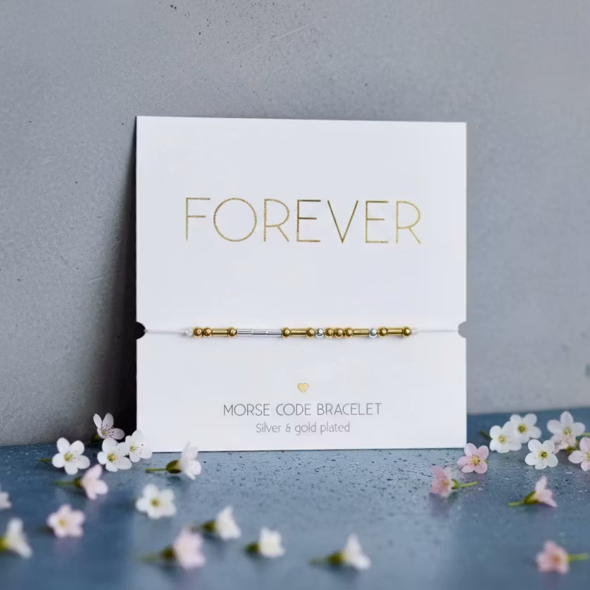 Crystals HCA Jewellery -  Morse Code Bracelet - "FOREVER"