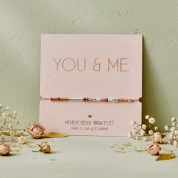 Crystals HCA Jewellery -  Morse Code Bracelet - "You & Me"