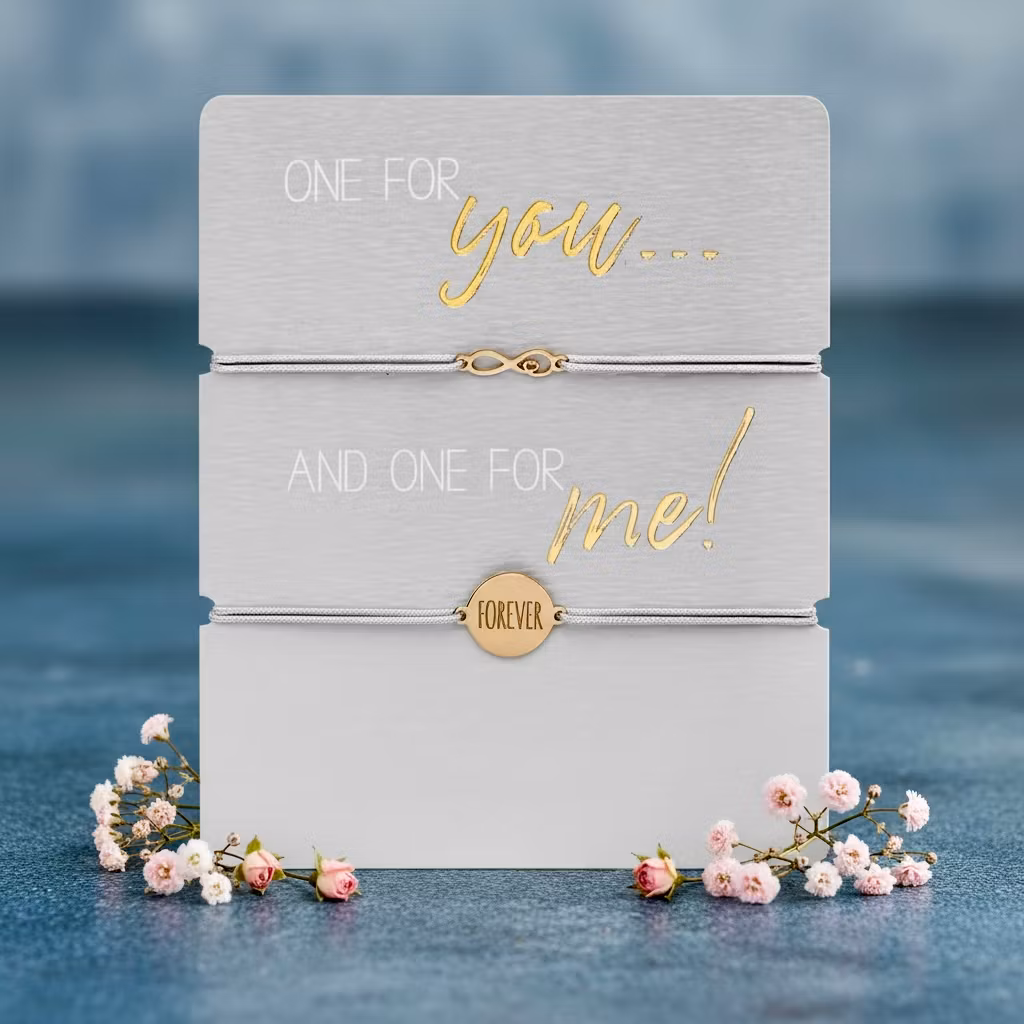Crystals HCA Jewellery -  2pk One for You... Bracelet - "Forever" Rosegold