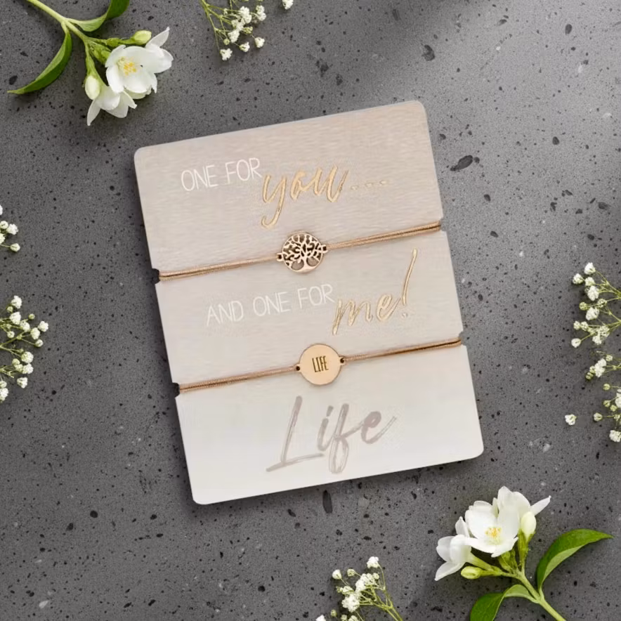Crystals HCA Jewellery -  2pk One for You... Bracelet - "Tree of Life" Rosegold