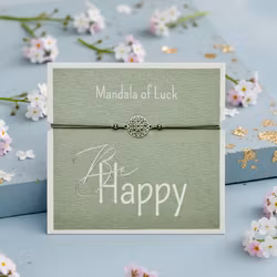 Crystals HCA Jewellery -  "Be Happy Bracelet" -SILVER plated Mandala of Luck