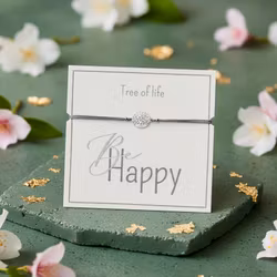 Crystals HCA Jewellery -  "Be Happy Bracelet" - Silverplated  Tree of Life