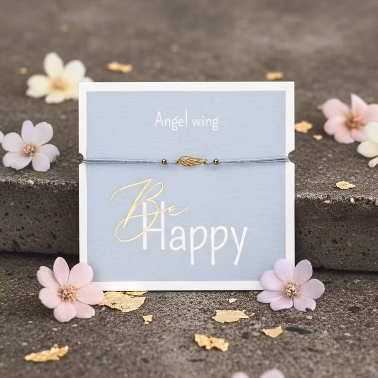 Crystals HCA Jewellery -  "Be Happy Bracelet" -  Angel Wing
