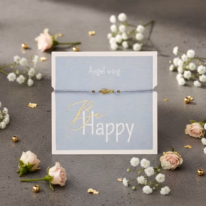 Crystals HCA Jewellery -  "Be Happy Bracelet" -  Angel Wing