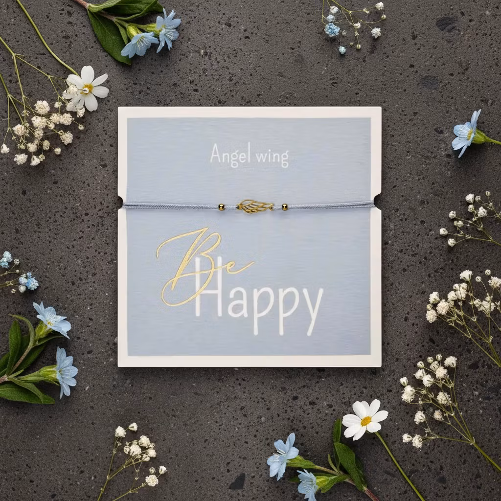 Crystals HCA Jewellery -  "Be Happy Bracelet" -  Angel Wing
