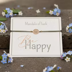 Crystals HCA Jewellery -  "Be Happy Bracelet" - Rosegoldplated Mandala of Luck