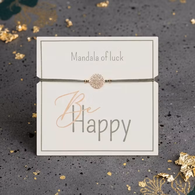 Crystals HCA Jewellery -  "Be Happy Bracelet" - Rosegoldplated Mandala of Luck