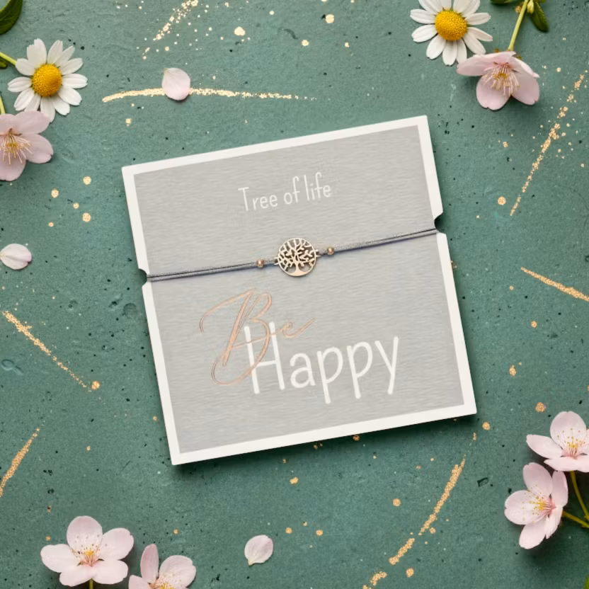 Crystals HCA Jewellery -  "Be Happy Bracelet" - Tree of Life - Rosegold