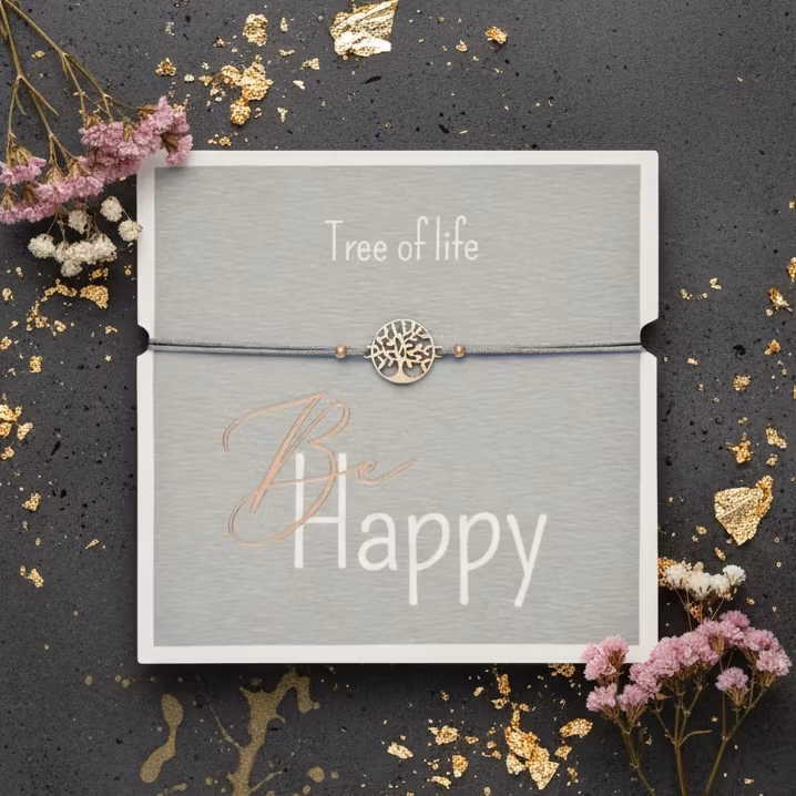 Crystals HCA Jewellery -  "Be Happy Bracelet" - Tree of Life - Rosegold