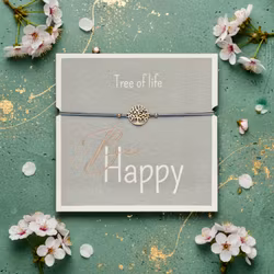 Crystals HCA Jewellery -  "Be Happy Bracelet" - Tree of Life - Rosegold