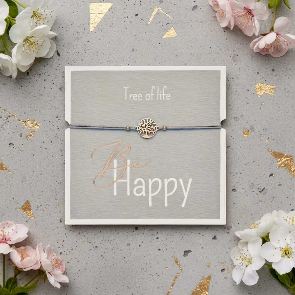 Crystals HCA Jewellery -  "Be Happy Bracelet" - Tree of Life - Rosegold