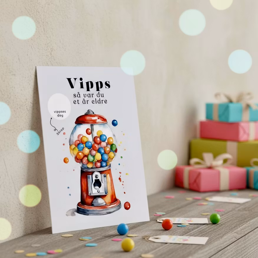 Vipps Bursdagskort - Candy
