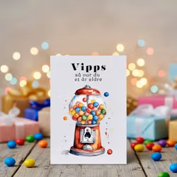 Vipps Bursdagskort - Candy