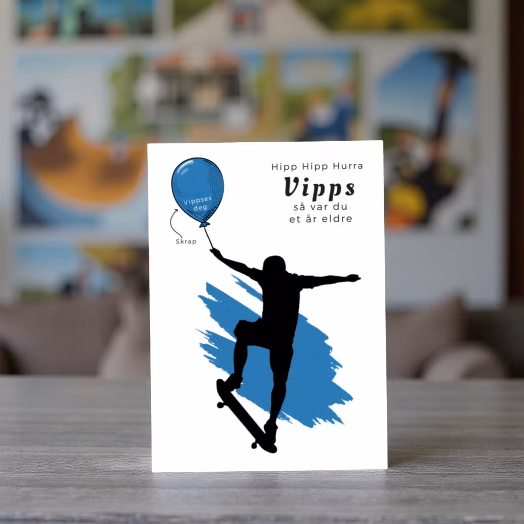 Vipps Bursdagskort - Skater Boy