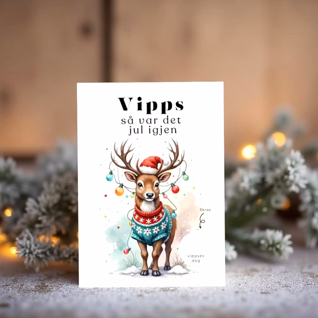 Vipps Julekort - Reindeer