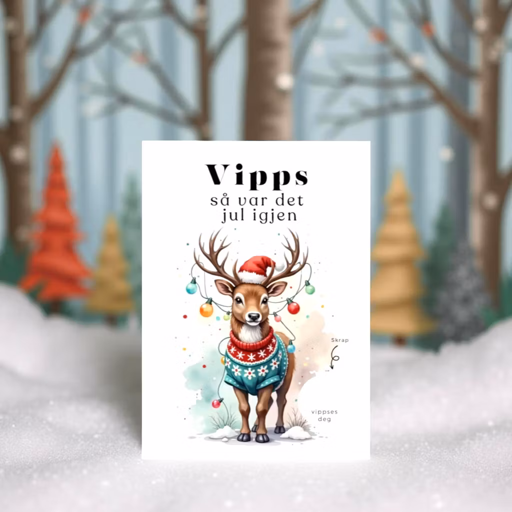 Vipps Julekort - Reindeer