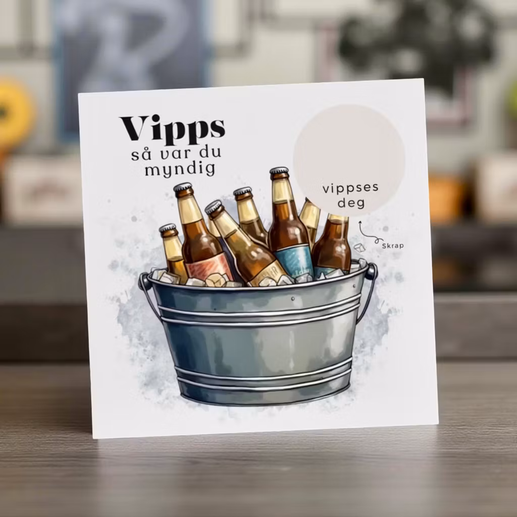 18 års Bursdagskort  - Vipps så var du myndig