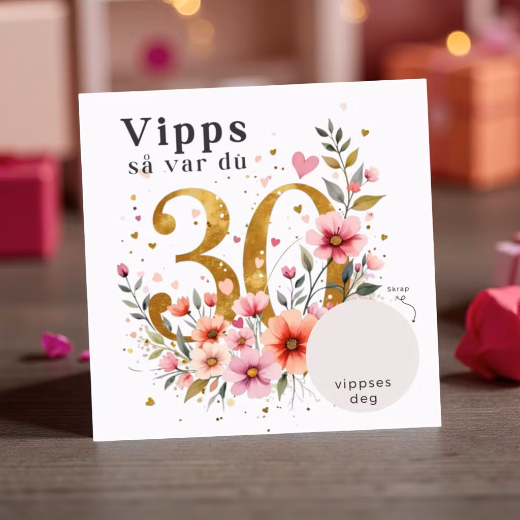 Vipps Bursdagskort - 30år