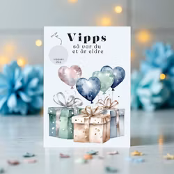 Vipps Bursdagskort - Hjerteballong