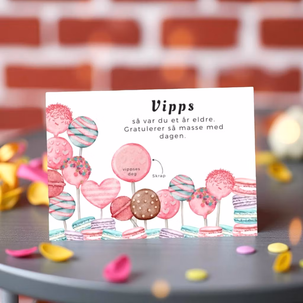 Vipps Bursdagskort - Cake Pops