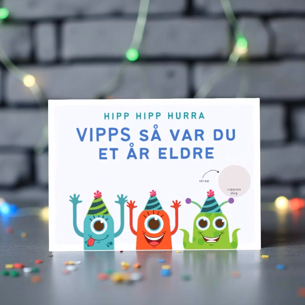 Vipps Bursdagskort - Monsters