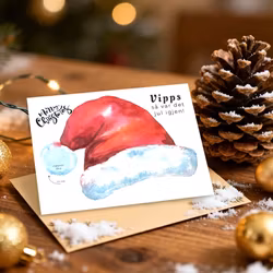 Vipps Julekort - Nissehatt