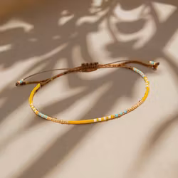 Mini Beads Armbånd - Gul