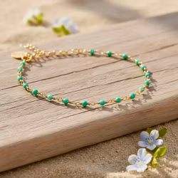 Une a Une - Indian Green Chrysoprase Bracelet