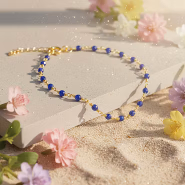 Une a Une - India Faceted Bracelet - Royal Blue