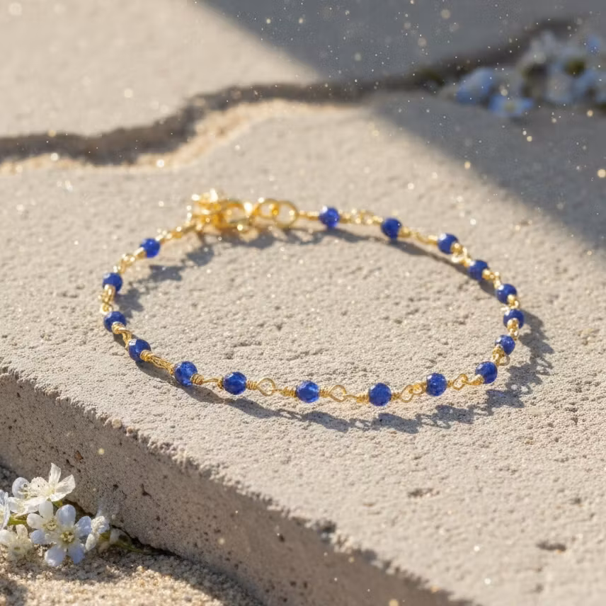 Une a Une - India Faceted Bracelet - Royal Blue