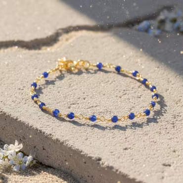 Une a Une - India Faceted Bracelet - Royal Blue