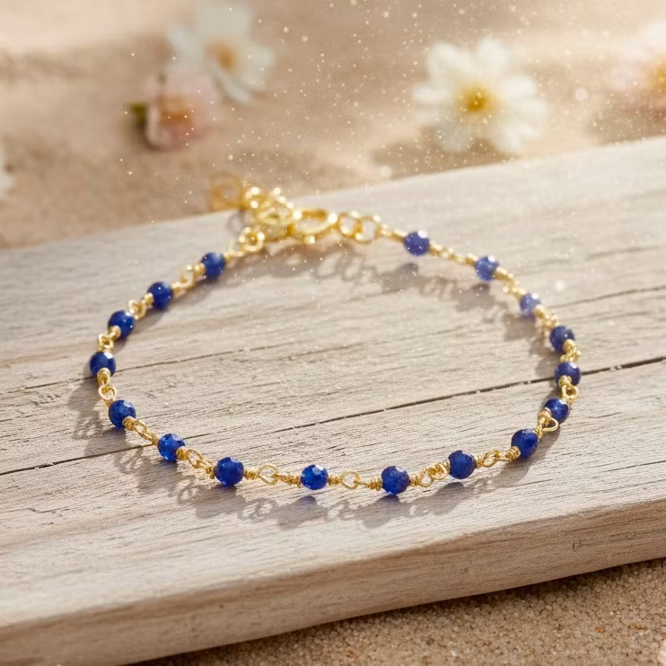Une a Une - India Faceted Bracelet - Royal Blue