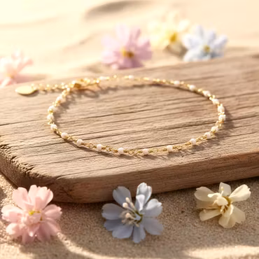 Une a Une - Indian White Agate Bracelet